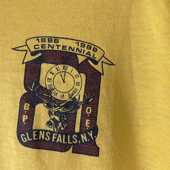 Vintage Screen Stars T Shirt Glens Falls NY Centennial 1988 BPOE Elks Club - Picture 2 of 5